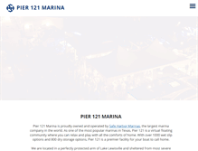 Tablet Screenshot of pier121marina.com